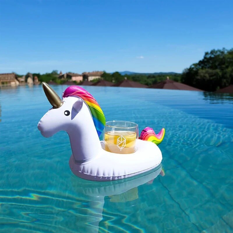 10pc Unicorn Floating Drink Holder for Pool
