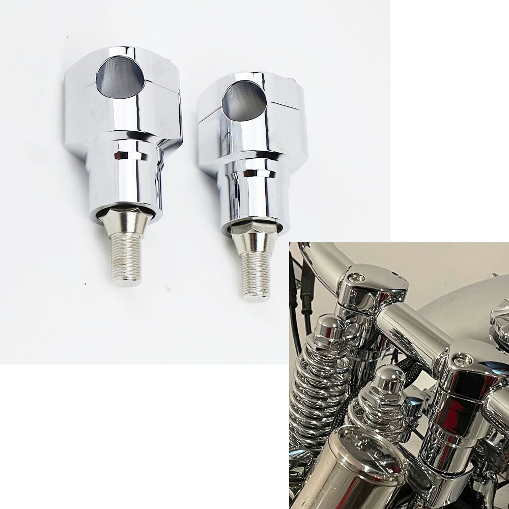 3" OEM Style Risers Kit for Harley Springer Softail FXSTSB with 1.0" Bar Chrome