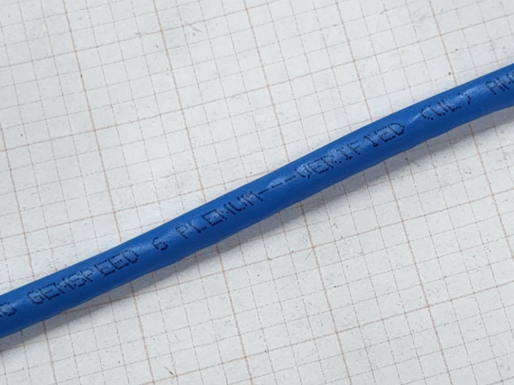 General Cable GenSPEED 6 23/4P Cat6 Network Cable CMP Plenum Blue /100ft