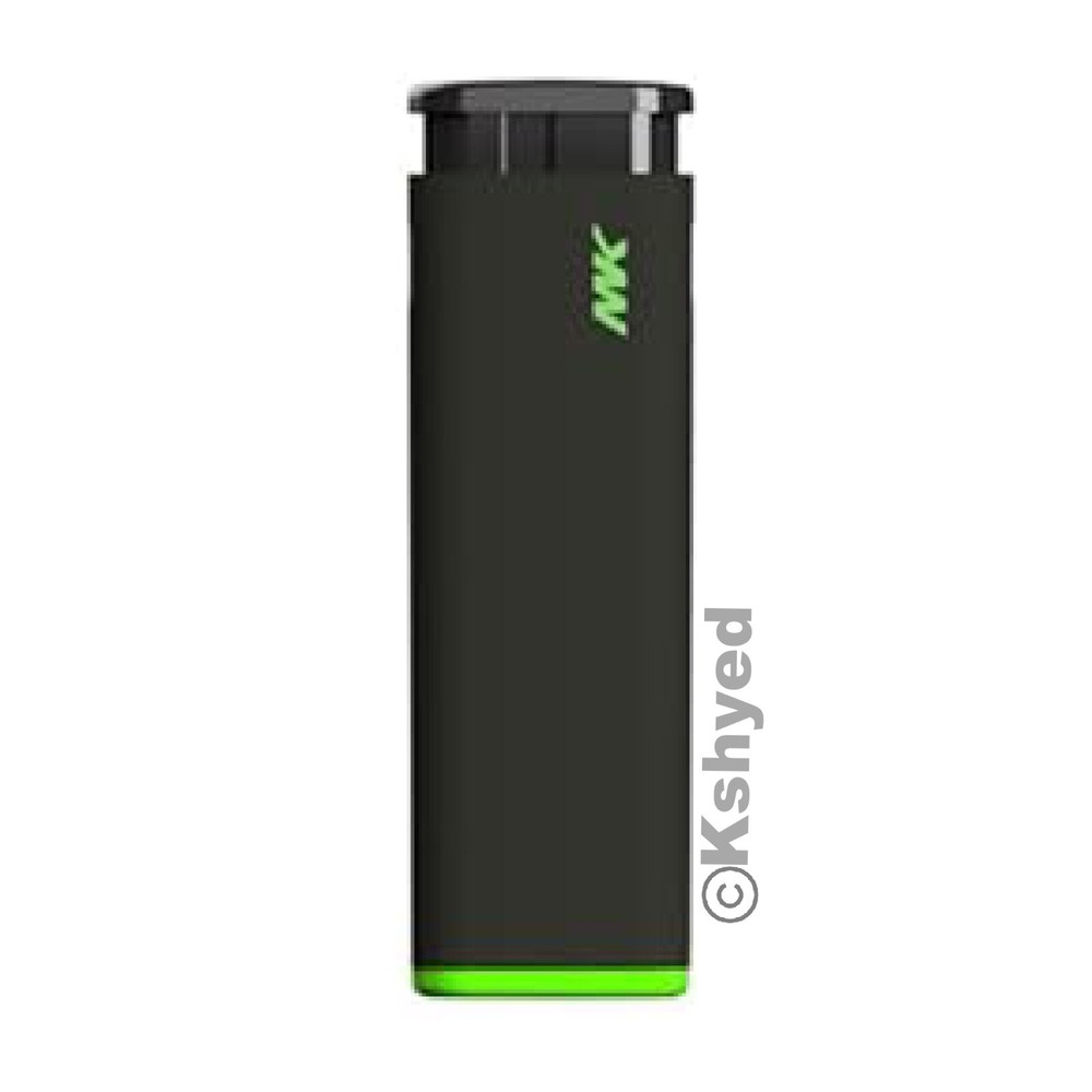 MK Jet Black Lighter, Striking Design Windproof Butane Refillable Lighter (7 Pk)