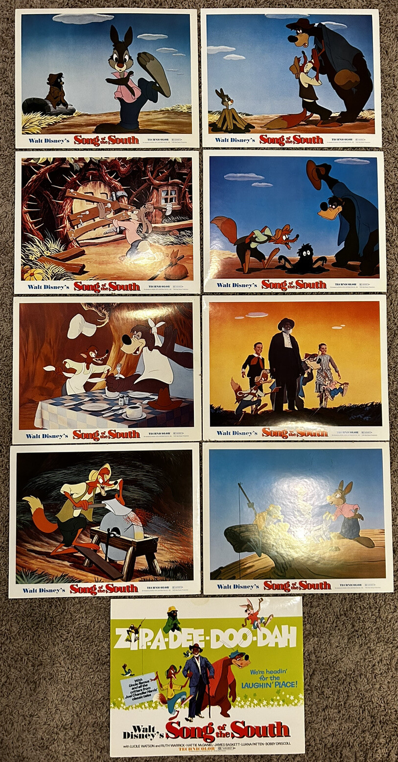 SONG OF THE SOUTH Original Complete Set of 9 Lobby Cards - R1972 - RARE!