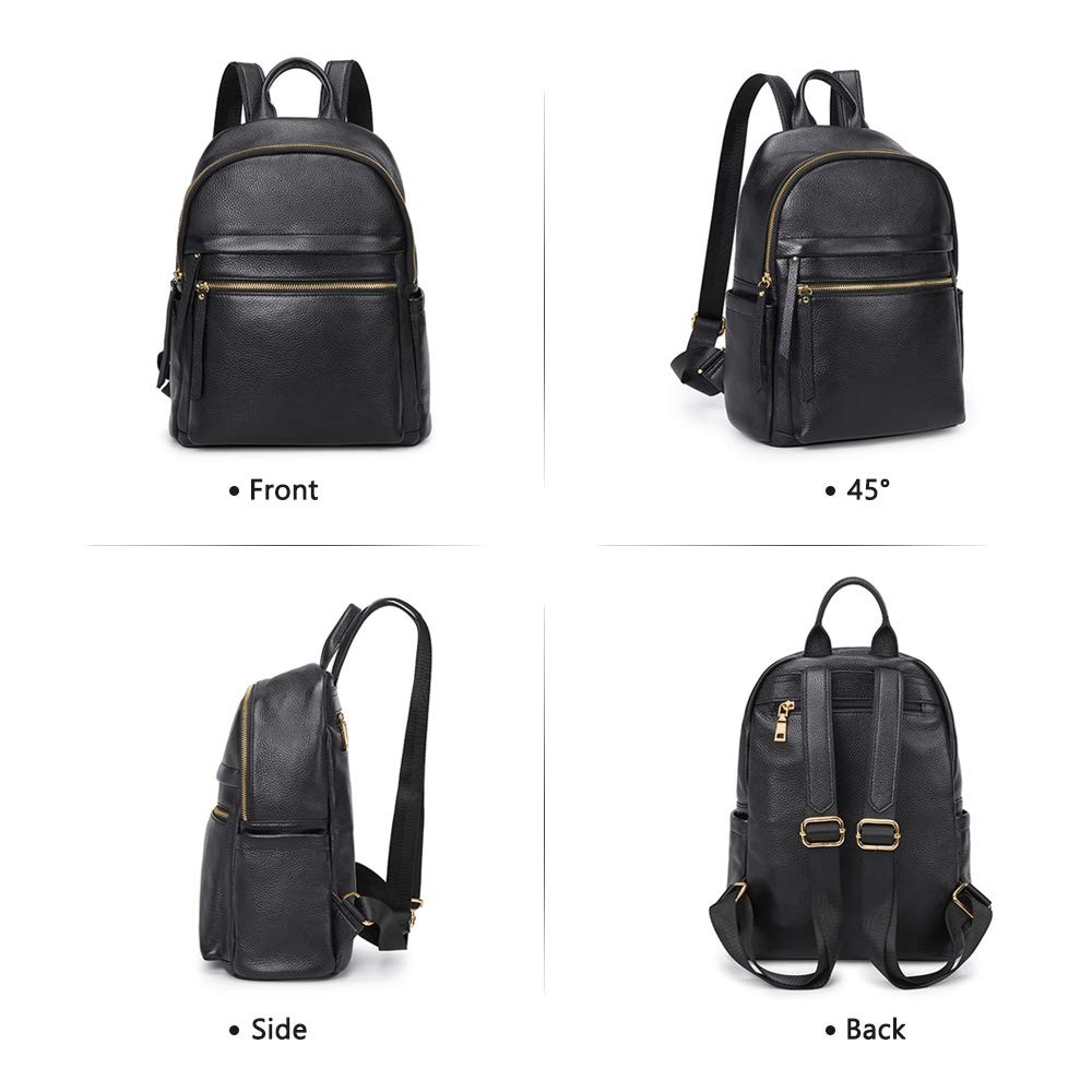 Genuine Leather Backpack Purse for Women Multi-functional Elegant Daypack Sof...