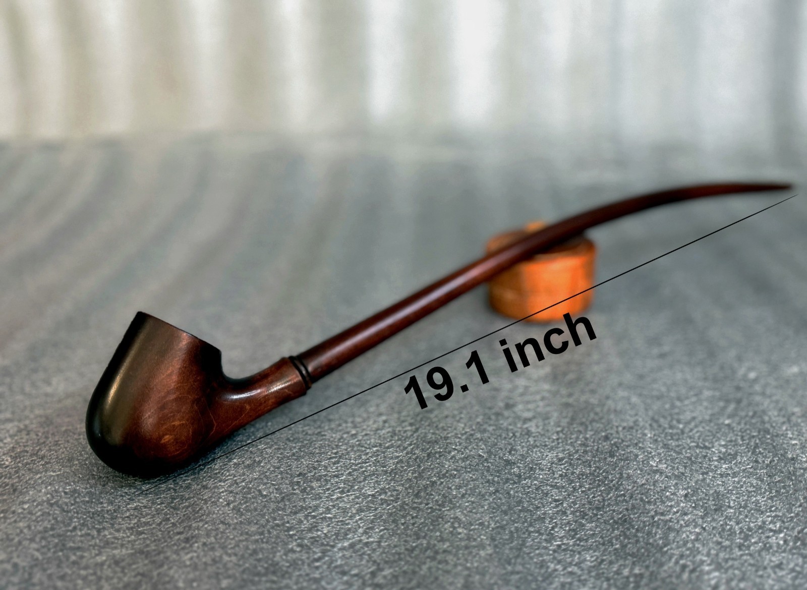 Smoking tobacco wooden long pipe 19.1 Churchwarden handmade stem
