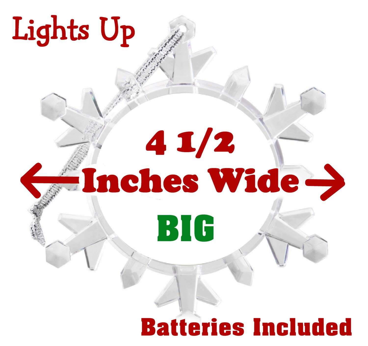 Seattle Seahawks Super Bowl 60 Snowflake Lit Holiday Christmas Tree Ornament