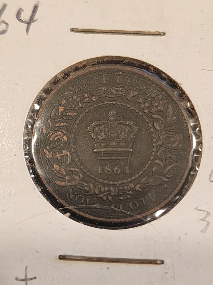 1864 Nova Scotia Half Cent Coin