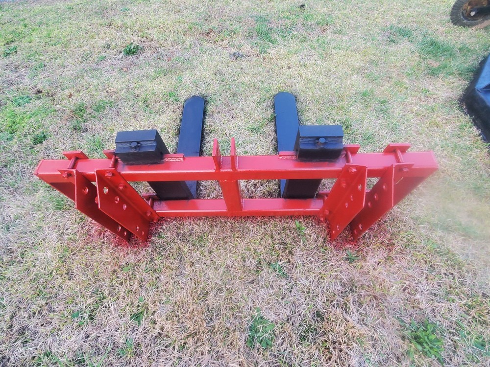 Pallet Fork Attachment Red Frame Black Forks for Tractor Skid Steer Loader