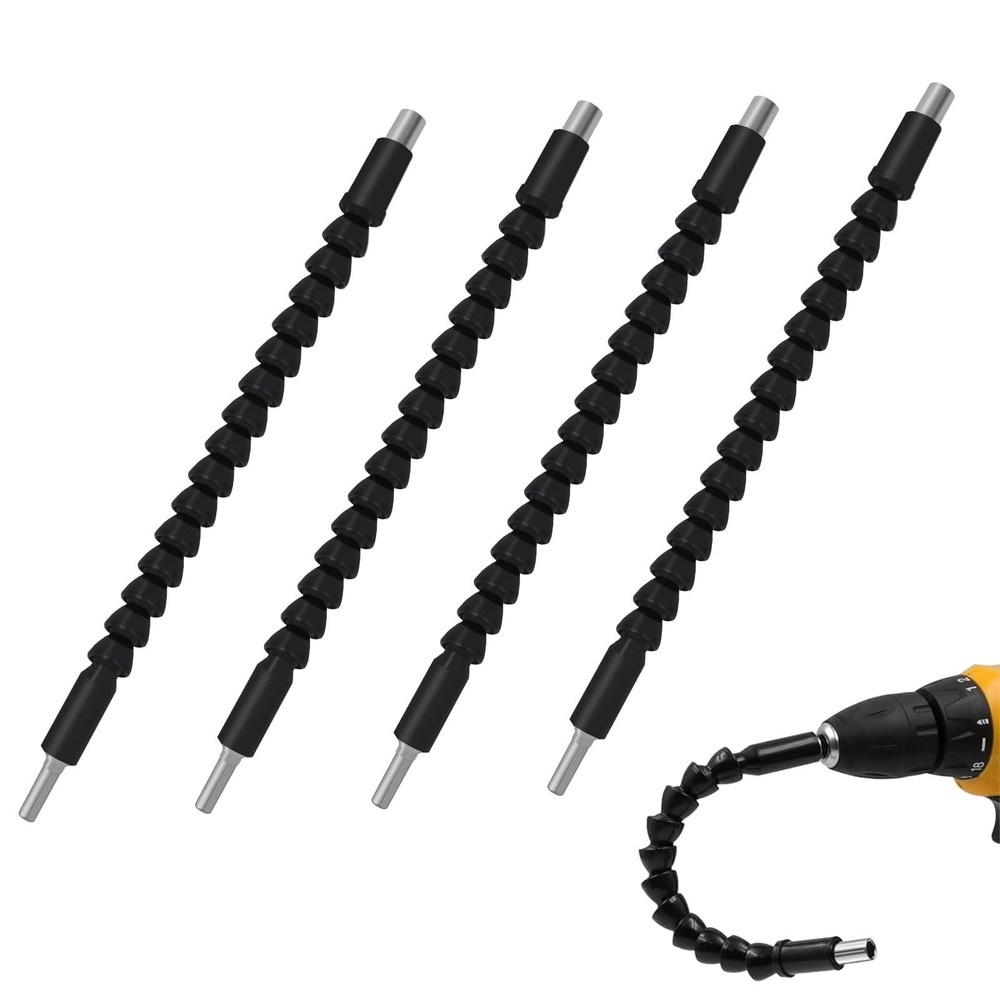 Flexible Drill Bit Extension, Super Bit, 11.6 inch Bendable Drill Bit Extensi...