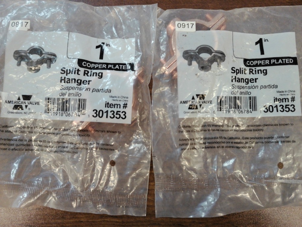 2 Pack- 1 inch split ring hanger 301353