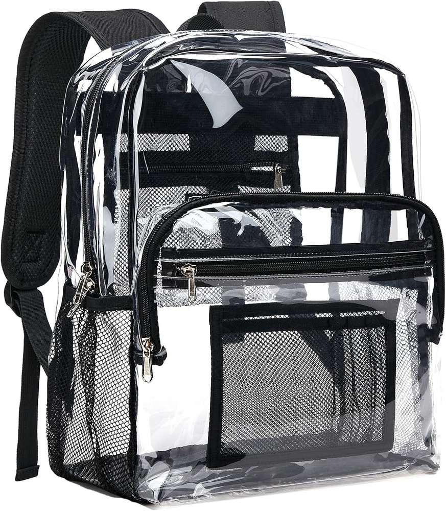 Clear Backpack Heavy Duty - Clear Bookbag Large See through Backpack Plastic Tra