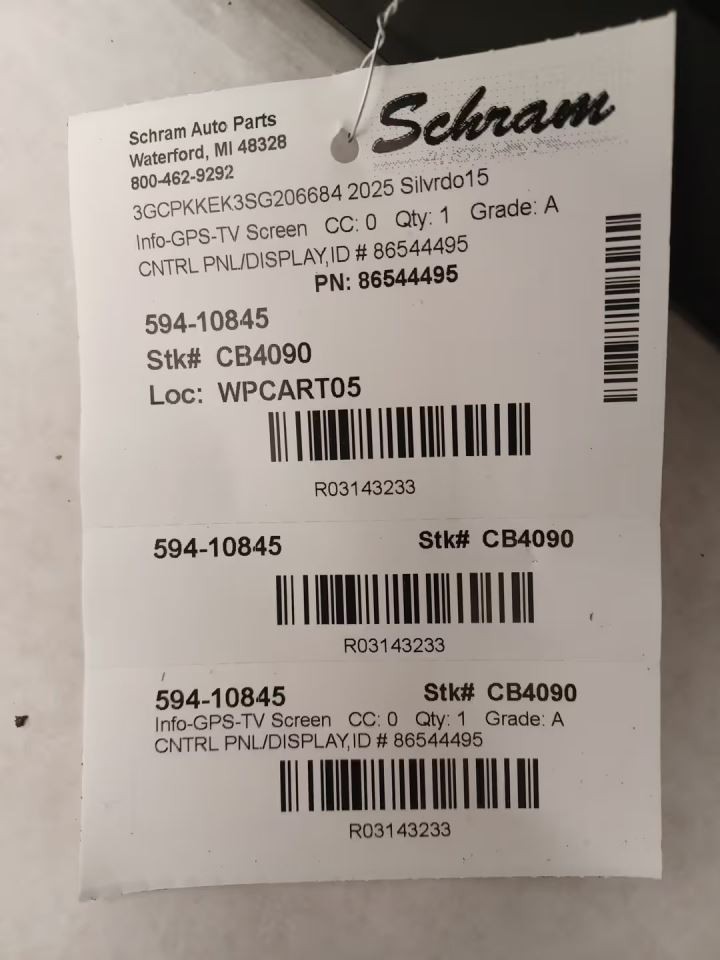 Chevrolet Silverado 1500 2025 Info-GPS-TV Screen 3143233