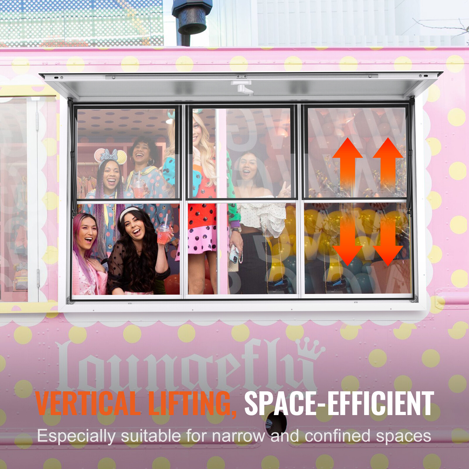 VEVOR 60"L x 36"W Concession Stand Serving Window Food Truck Service Awning