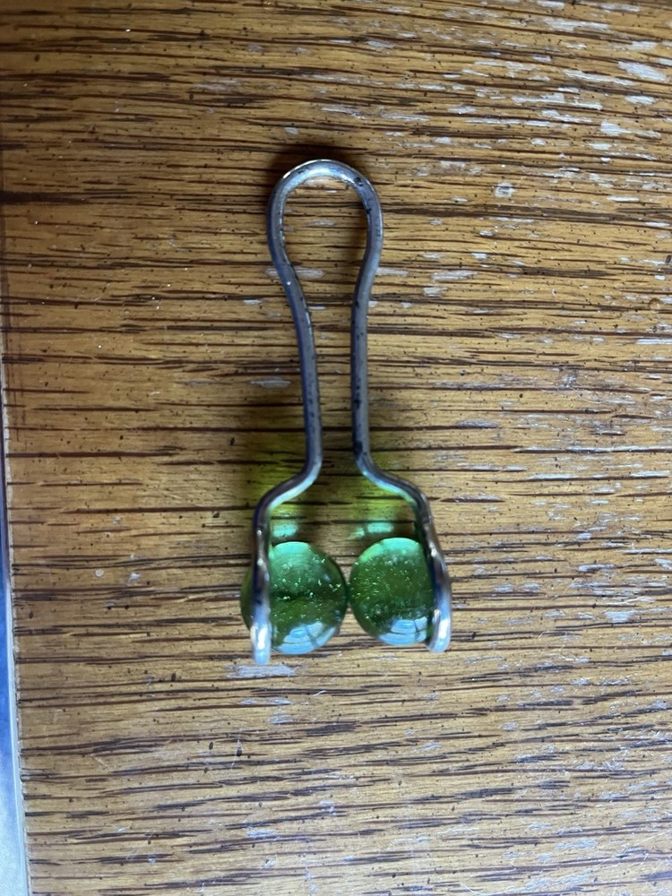 Vintage Razor Blade Sharpener Strop (2) Marbles With Handle