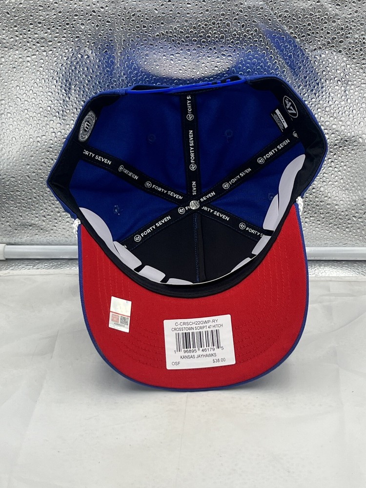 Kansas Jayhawks NCAA '47 Brand Blue Script Hitch Rope Adjustable Snapback Hat