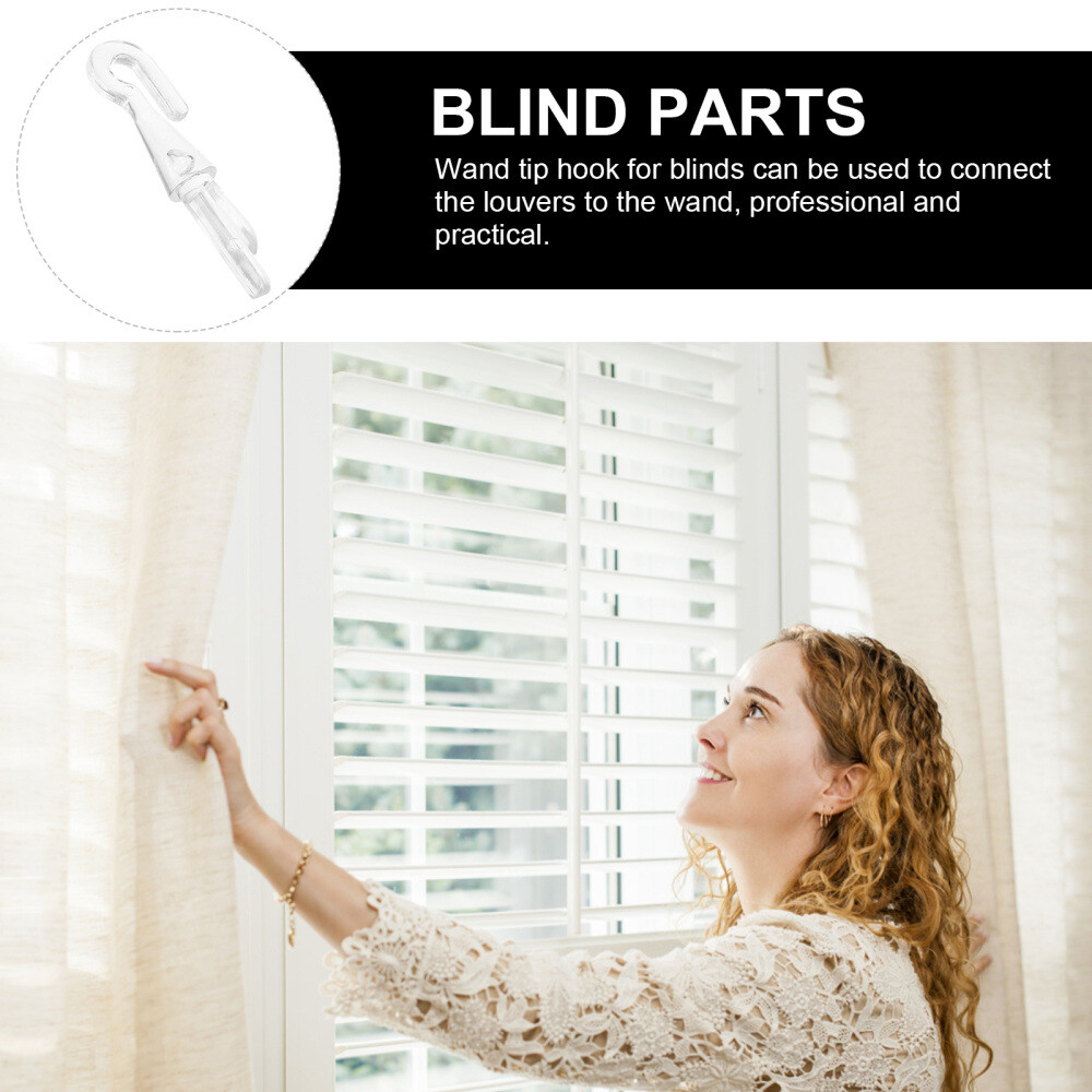 6pcs Tip Fixing Hook Wand Hook Blinds Replacement Parts Vertical Blind Wand Hook