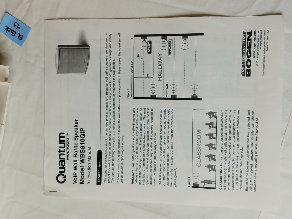 Bogen Quantum WBS810QIP VoIP Station Speaker