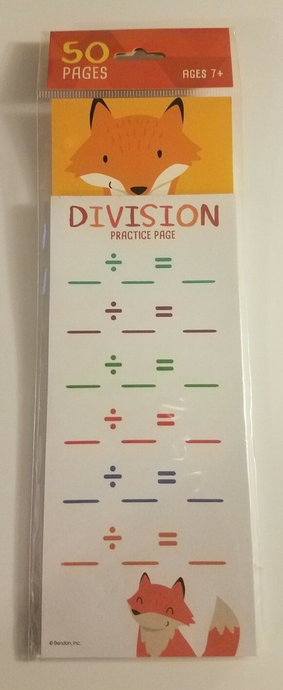 NEW Bendon 50 Pages Division Practice Pages Educational Learning Ages 7+