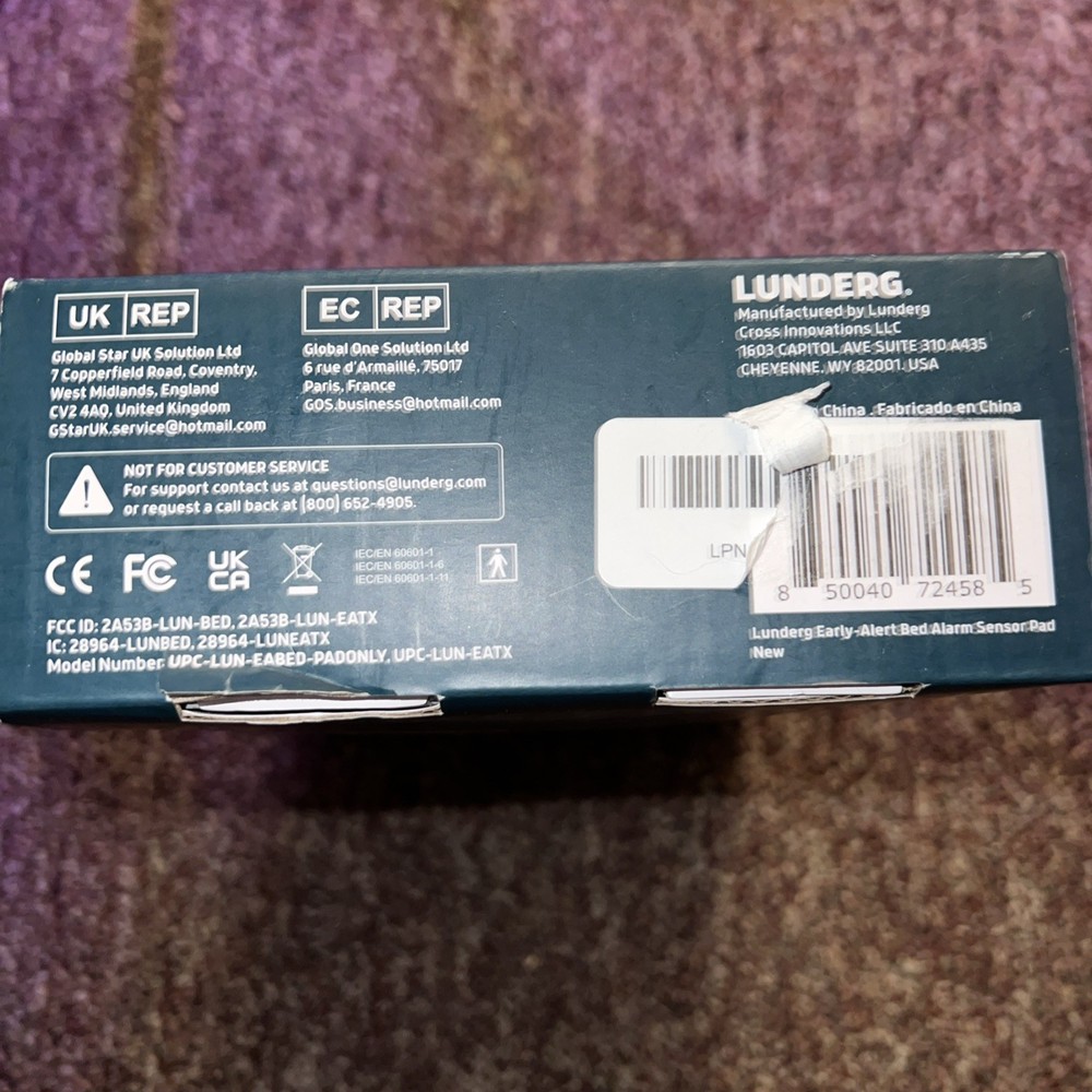 Lunderg Early Alert Bed Alarm System Sensor Pad Bed Sensor Pad