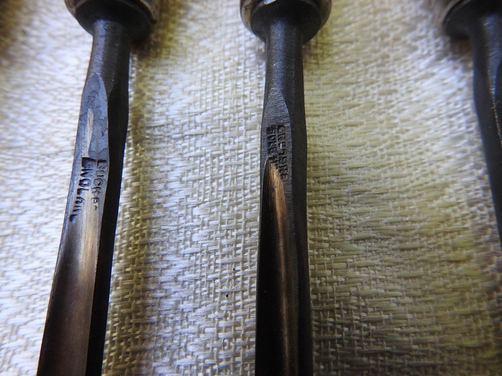 Set of 6-Vintage Buck Brothers Carving Gouges Chisel in Original Box London