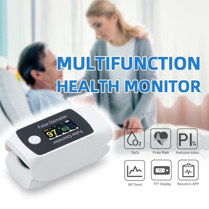 2 Set of Multifunctional Monitor Respiration,Bluetooth SpO2 PR Blood Pressure
