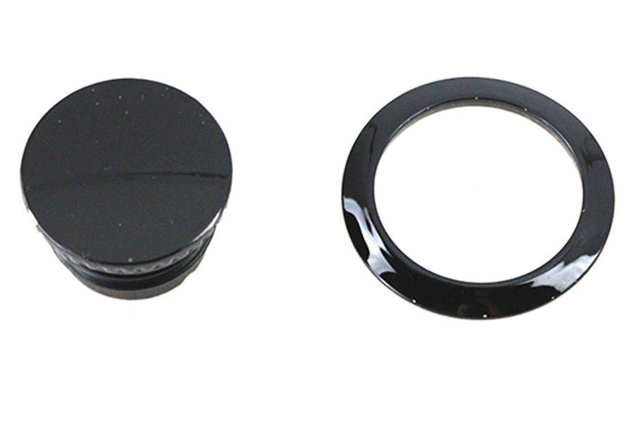 Flush Mount Gas Cap Black fits Harley Davidson