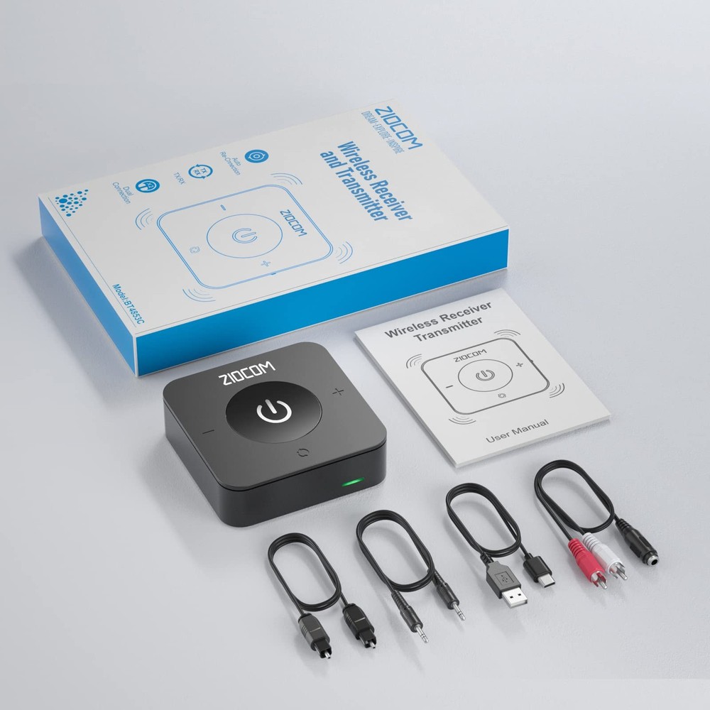 Bluetooth Transmitter for TV Wireless Adapter Optical 3.5mm Aux RCA 2 Devices