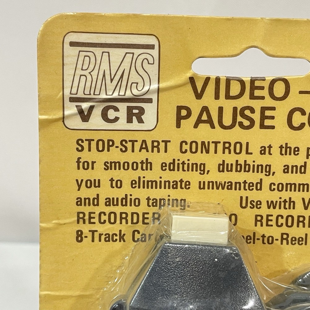 Vintage Electronics RMS VHS video audio control Manual Stop Start Button VPC-800