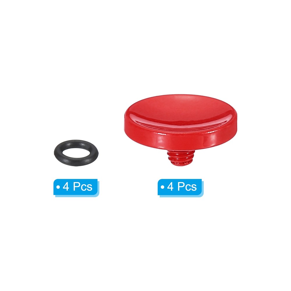 4PCS Soft Shutter Release Button Copper Camera Shutter Button Concave Red