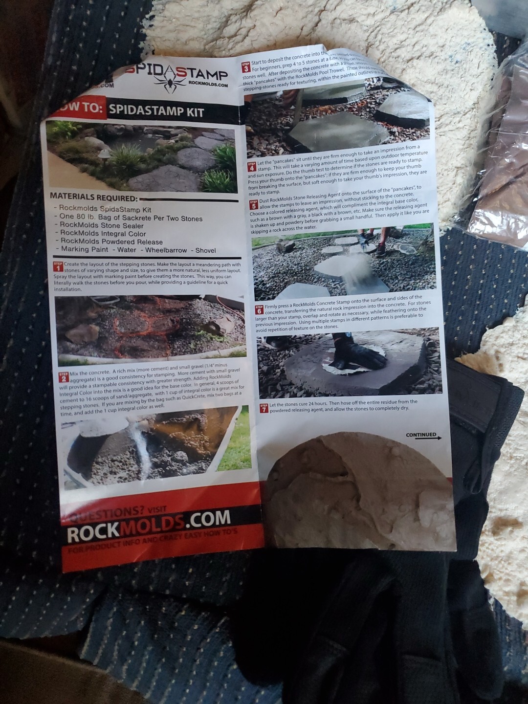 Rockmolds Spidastamp Florida Kit Cocrete Stone Pattern Maker