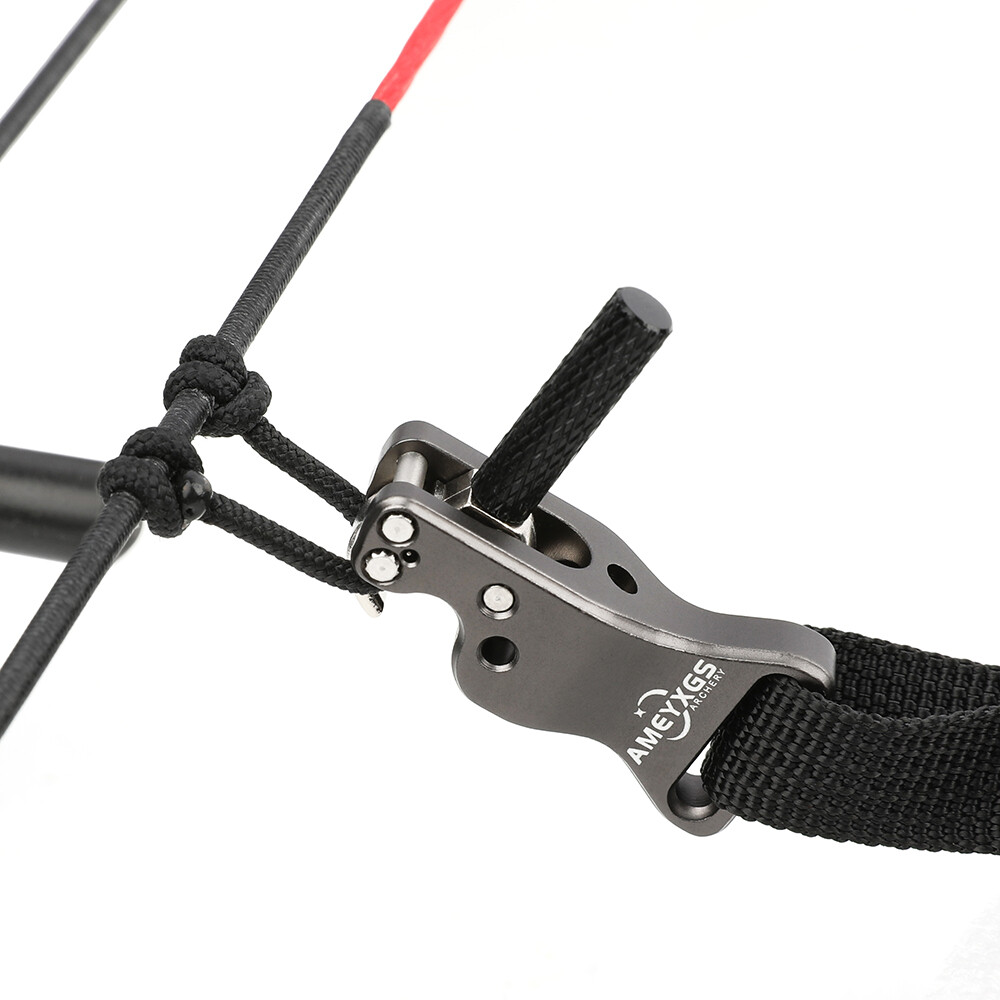 Archery Compound Bow Wrist Strap Release Aids Finger Hook Trigger Hunting Target