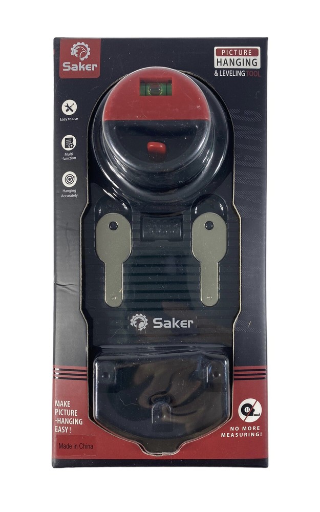 Saker Picture Hanging & Leveling Tool Kit (New) No More Measuring! Easy Hanging