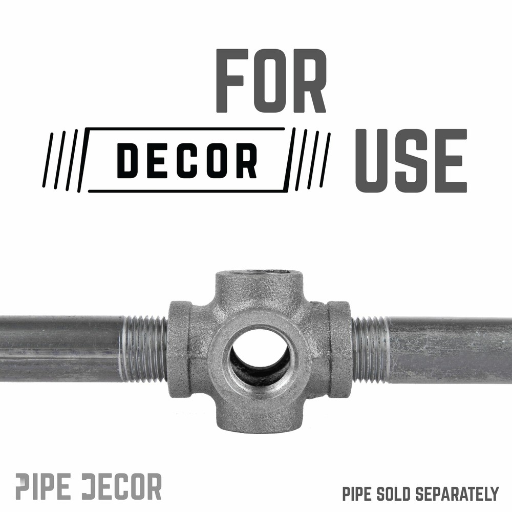 3/8 in. Black 6-Way Fitting