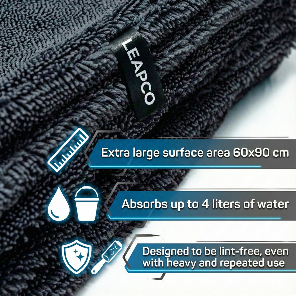 1300 GSM 24"*36" Twisted Loop microfiber car drying towel