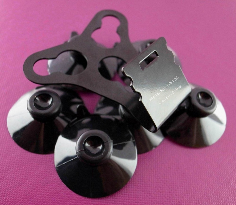 NEW COBRA Radar Detector Windshield Mount Bracket + 6 Black Colored Suction Cup