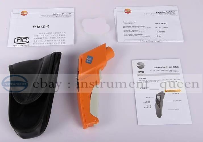 Testo 830-S1 IR Thermometer,Single-point laser sight, limit set,Alarm Function
