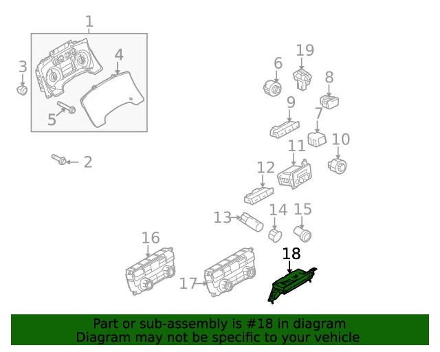 Genuine Ford Dash Control Unit EL3Z-19980-B