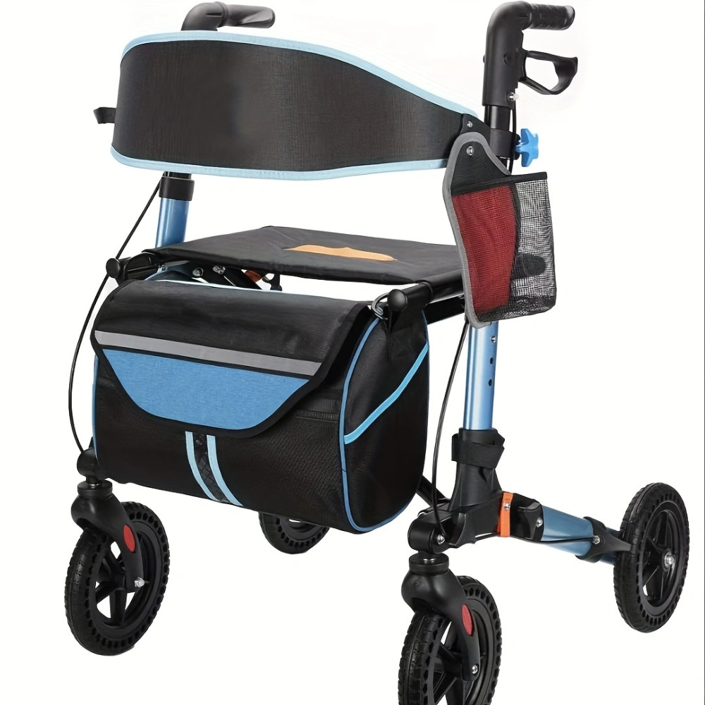 Rollator Walker for Seniors, 8 inch Lightweight Foldable All
