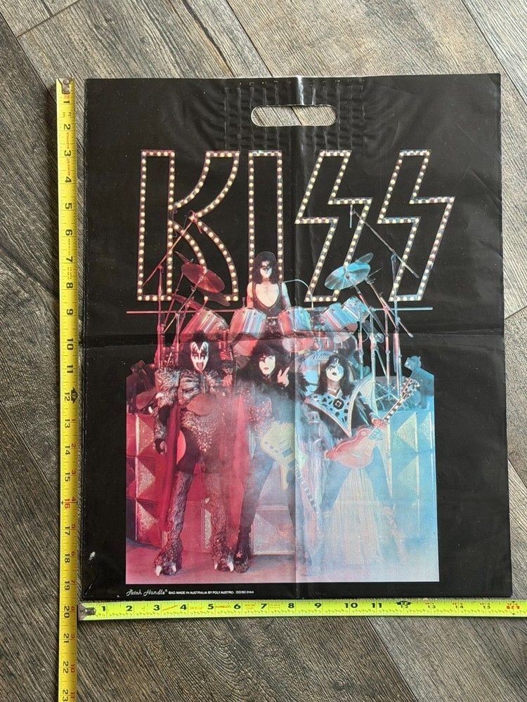 KISS Shopping Bag ACE FREHLEY Unmasked Tour Australia 1980 Vintage Kiss Aucoin