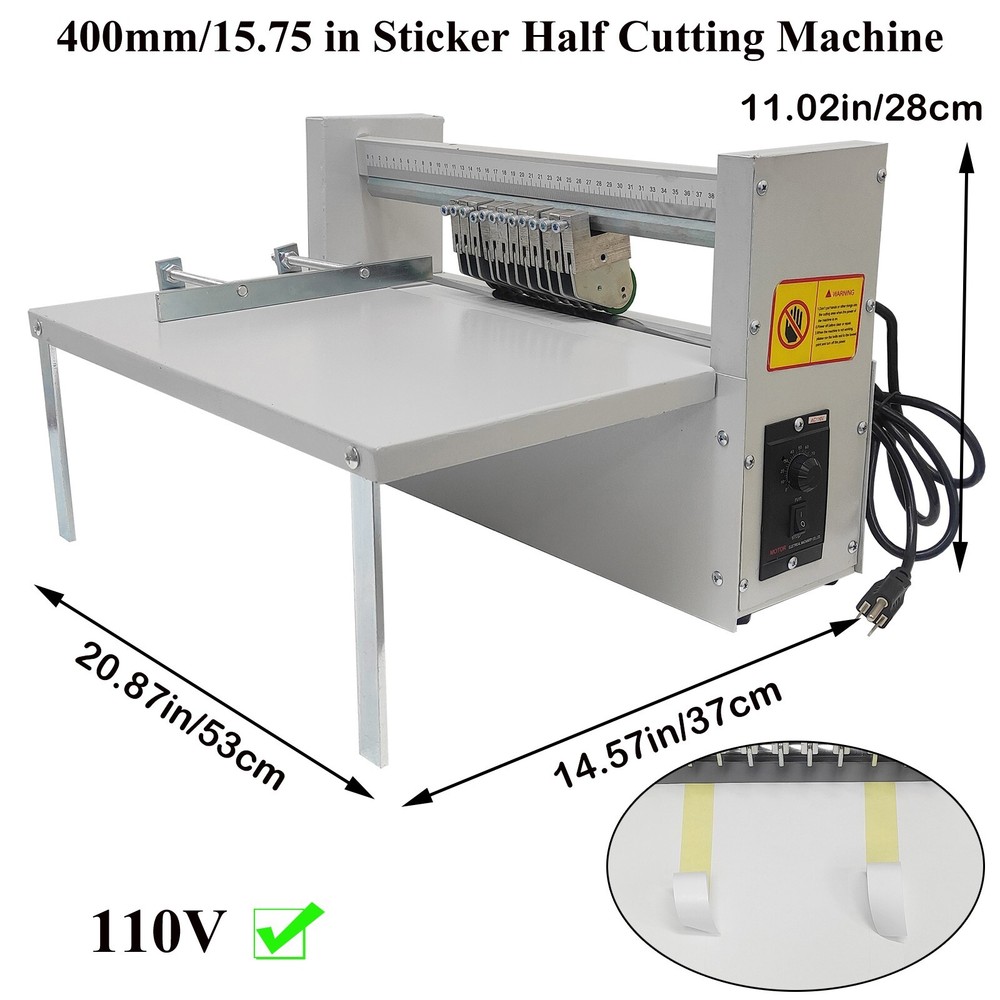 1 PC 15.7 in Sticker Half Cutting Machine Adhesive Marking Machine 110V