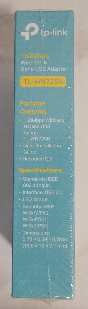TP-Link TL-WN725N 150Mbps Nano USB Wi-Fi Adapter Wireless Windows Mac Linux