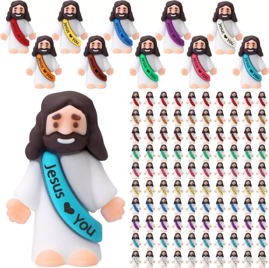 100 P Mini Jesus Figures Jesus Loves You Original Design Jesus Toys Little Jes