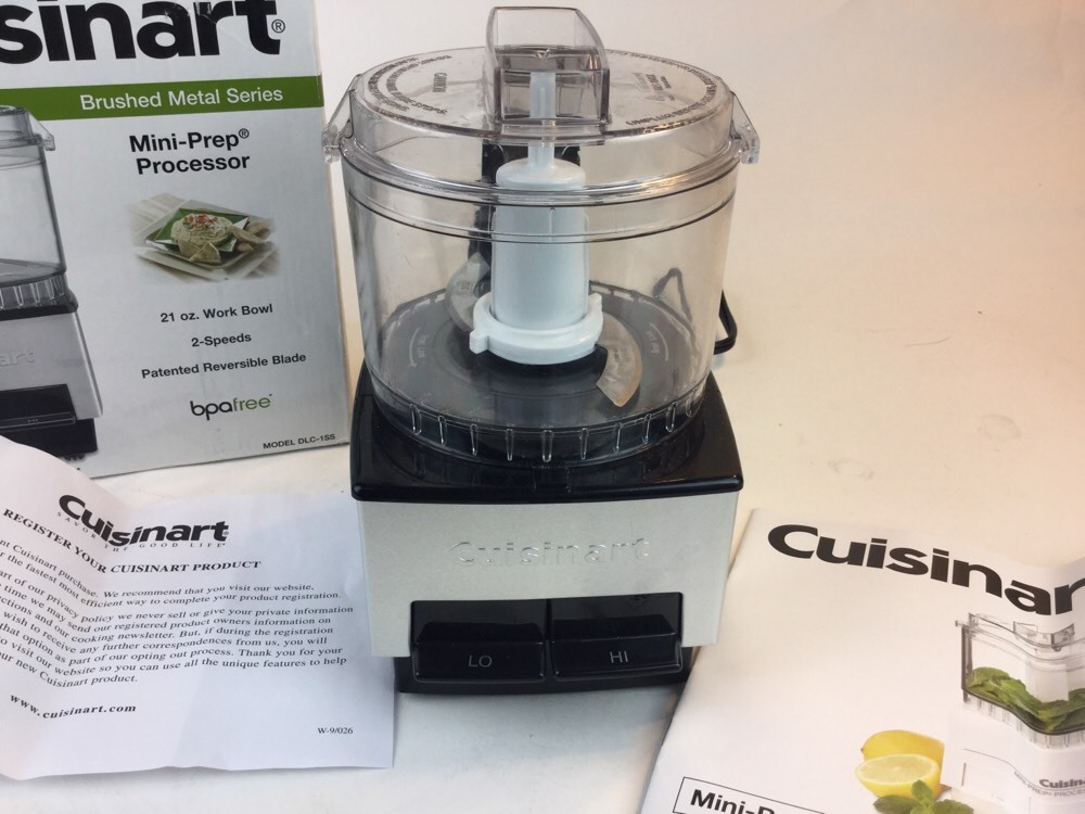 Cuisinart Black Chrome Mini Prep Chopper Grinder Food Processor DLC-1SS