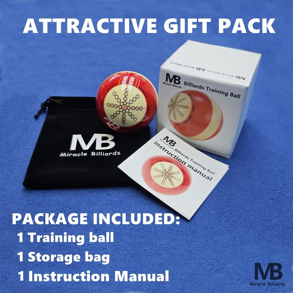 Billiards Cue Ball Pools Balls Practice Training Artifact with Training Guide