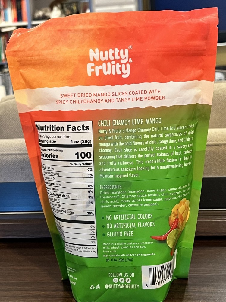 Nutty & Fruity Chili Chamoy Lime Mango, 33 Ounce