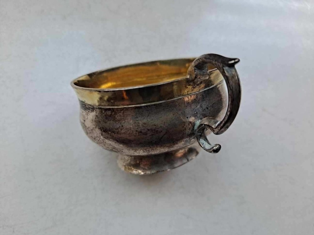 Antique German Gilded Silver Brandy Cup Becher