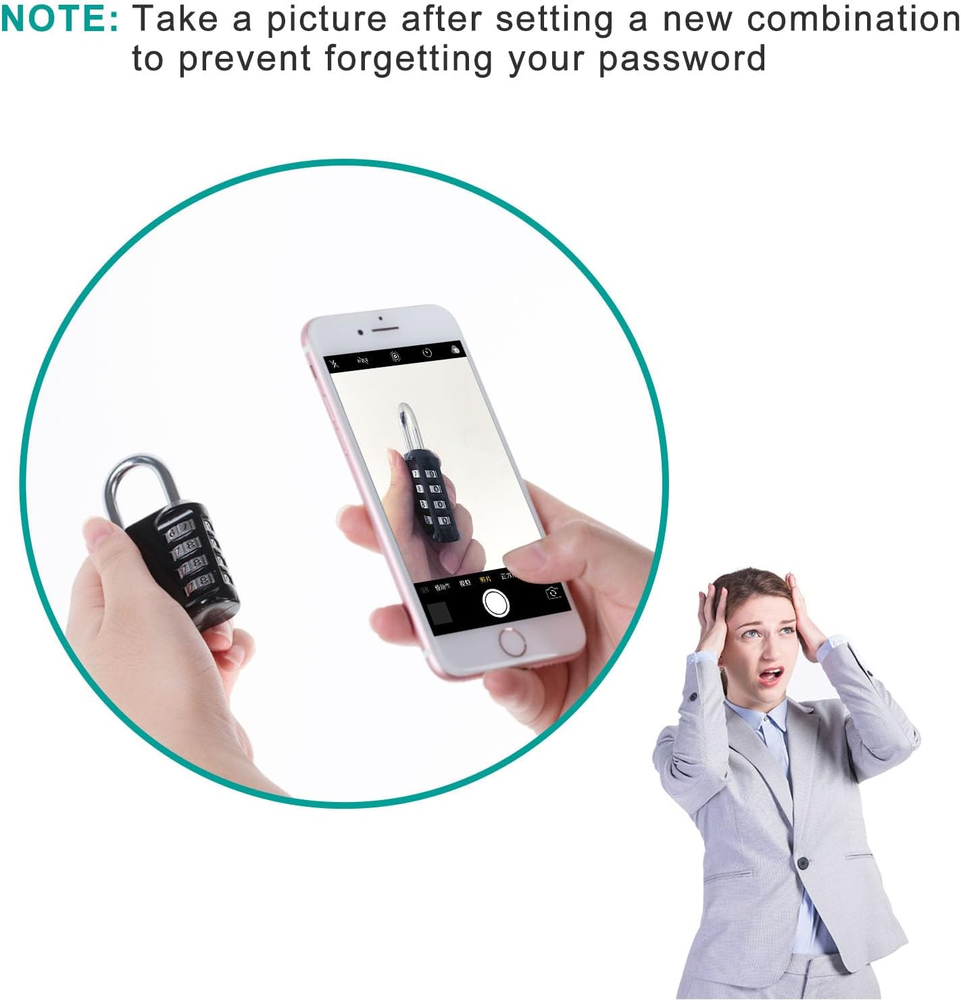 Candado De Combinación De 4 Dígitos Para Cajas De Herramientas De Puerta