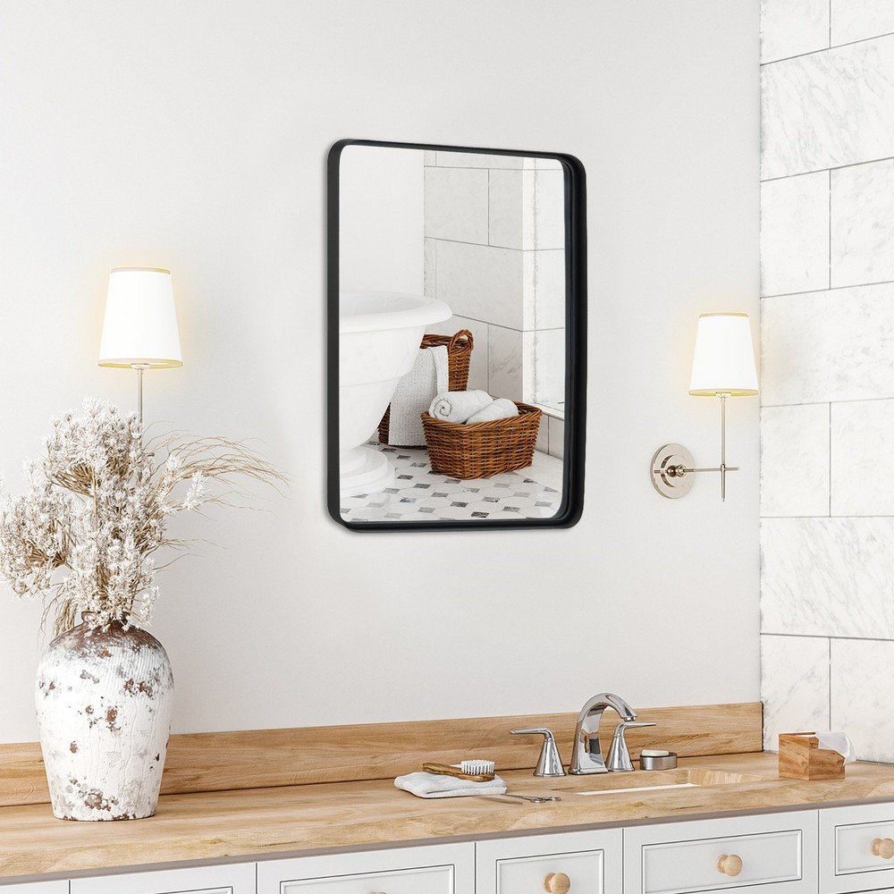 30"X22" Wall Mount Bathroom Mirror Rectangular Vanity Mirror Vertical Horizontal