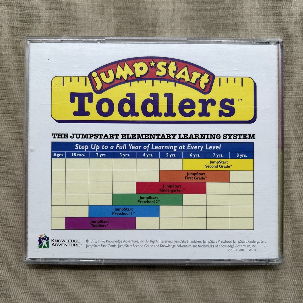 JumpStart Toddlers Version 1.3 (PC Windows / MAC 1996 CD-ROM) Learning Game 18mo