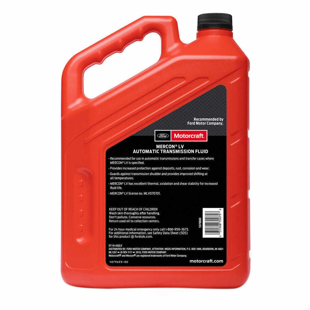 Automatic Transmission Fluid-Mercon LV - 5 Quarts Motorcraft XT-10-5Q3LV