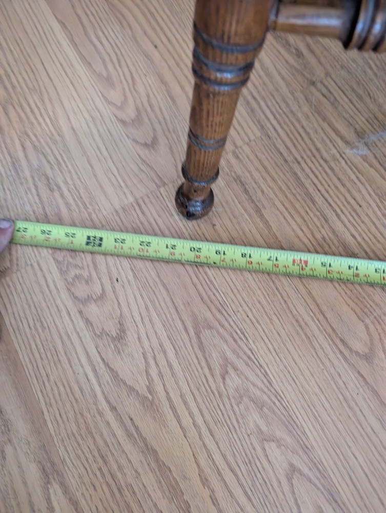 Antique Victorian Spindle Style Oak Accent Side Table