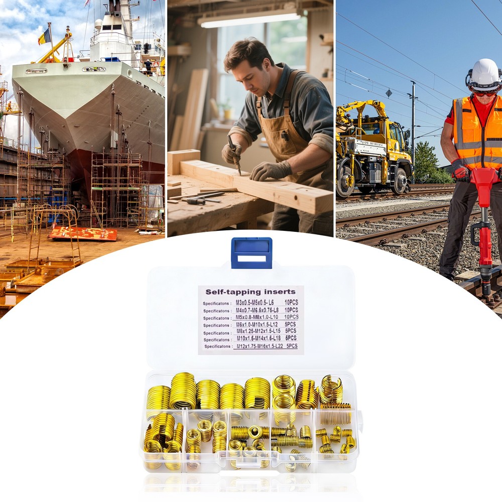 50pcs Self Tapping Thread Inserts, Self Tapping Thread Inserts Set For Home